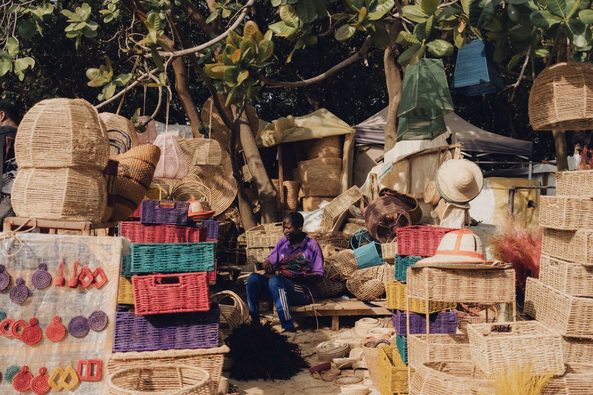 Panier coloré